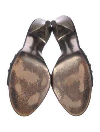 Bottega Veneta Satin Beaded Accents Slides