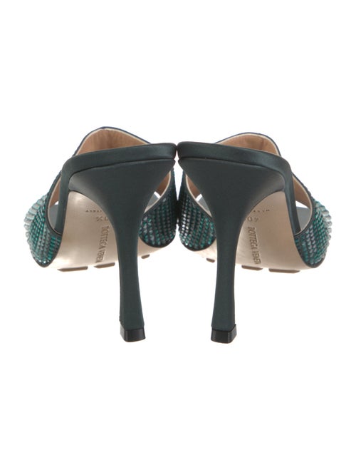 Bottega Veneta Satin Crystal Embellishments Slides