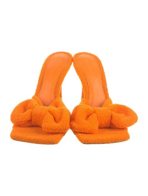 Bottega Veneta Terry Cloth Bow Accents Slides