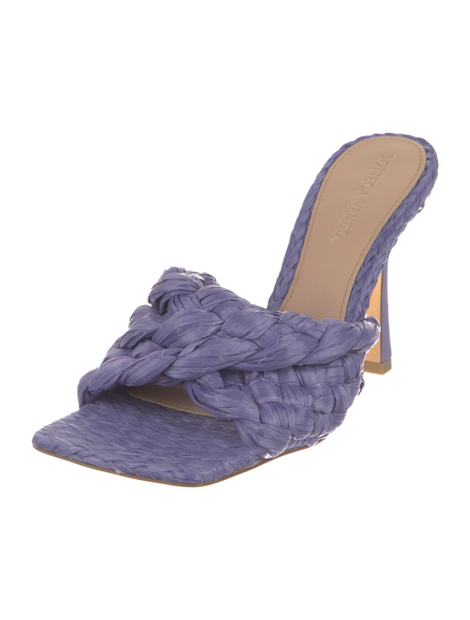 Bottega Veneta Intrecciato Weave Raffia Slides