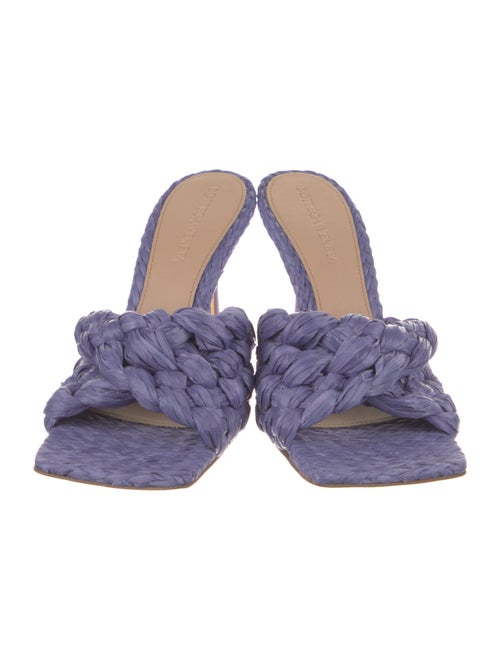 Bottega Veneta Intrecciato Weave Raffia Slides