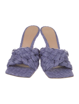 Bottega Veneta Intrecciato Weave Raffia Slides