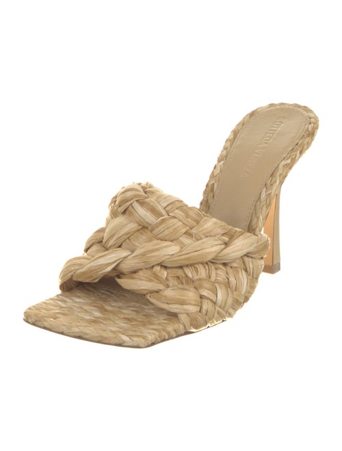 Bottega Veneta Raffia Slides