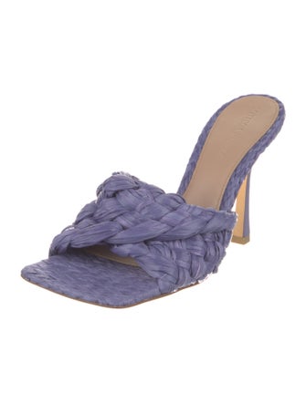 Bottega Veneta Intrecciato Weave Raffia Slides