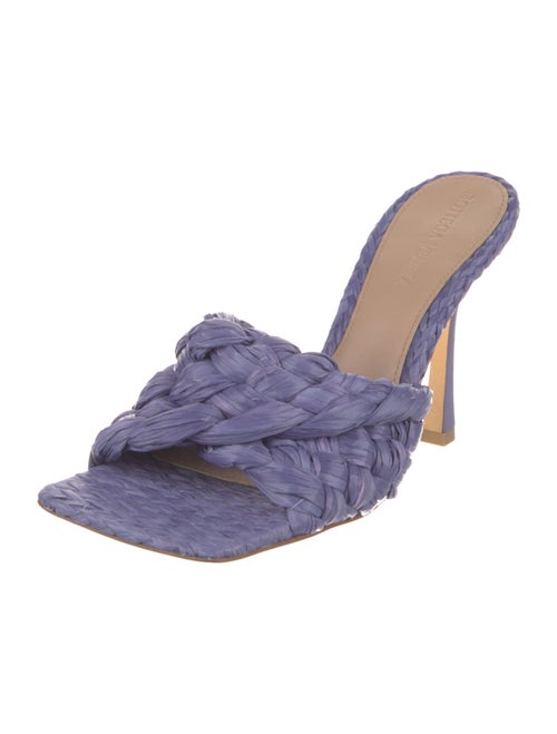 Bottega Veneta Intrecciato Weave Raffia Slides