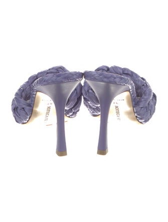 Bottega Veneta Intrecciato Weave Raffia Slides