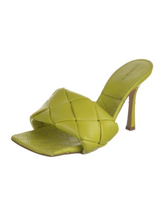 Bottega Veneta Intrecciato Weave Leather Slides