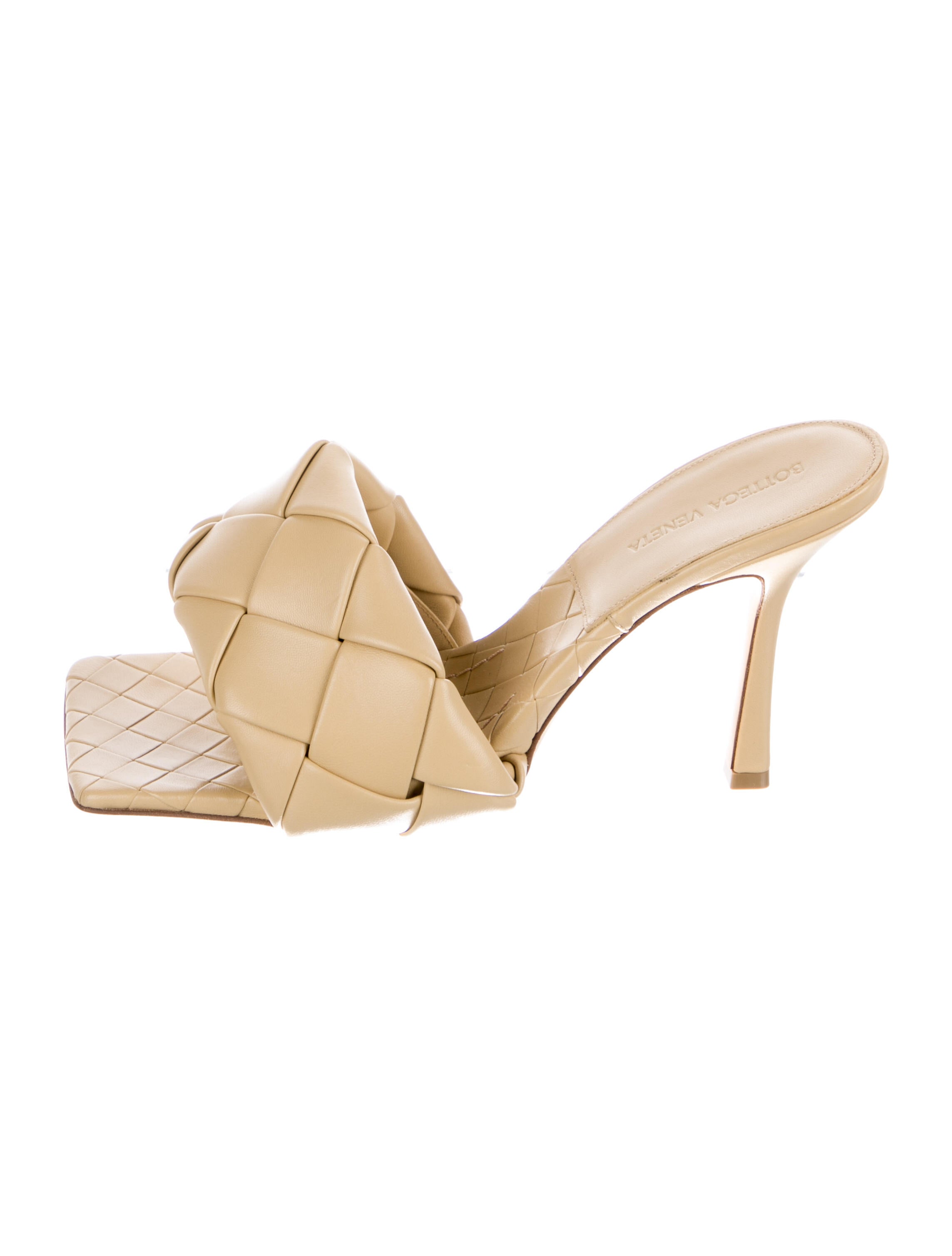 Bottega Veneta Intrecciato Weave Leather Slides