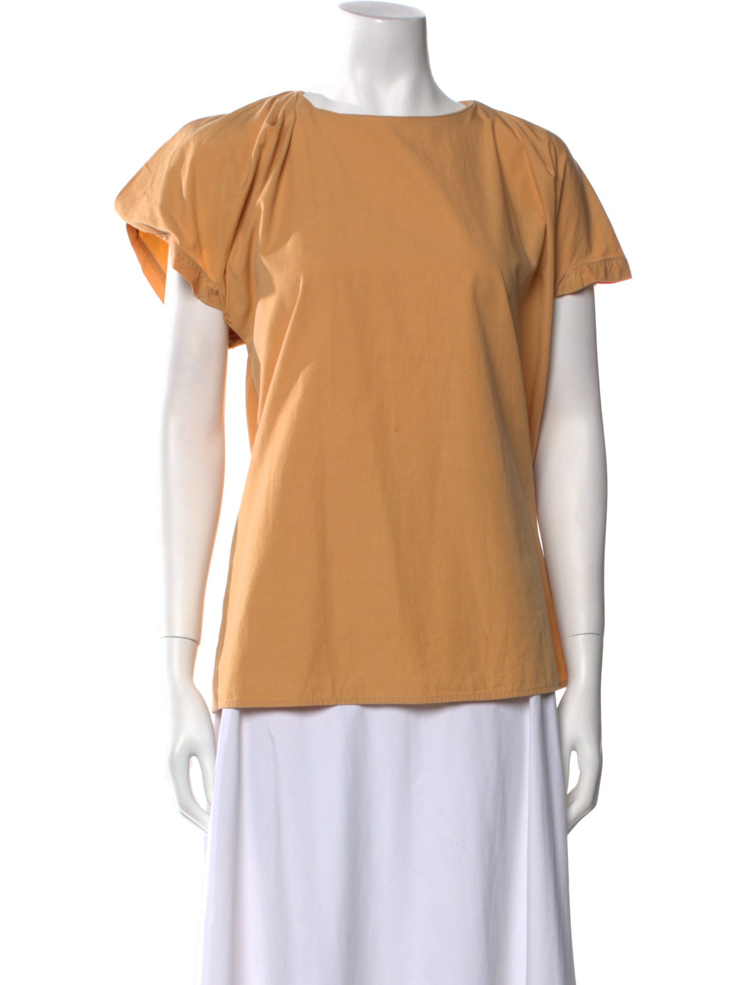 Bottega Veneta Bateau Neckline Short Sleeve Blouse