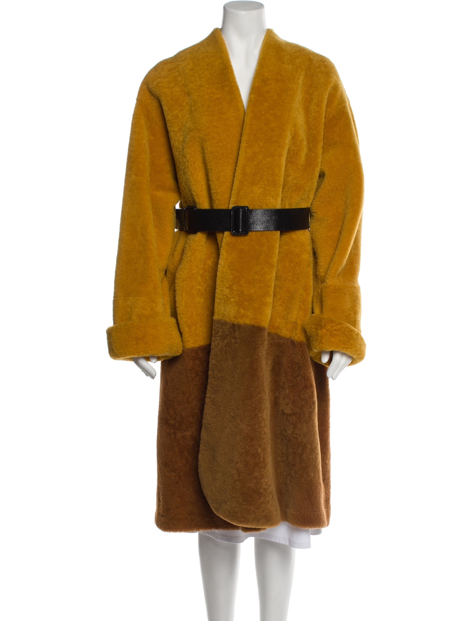 Bottega Veneta Lambskin Faux Fur Coat