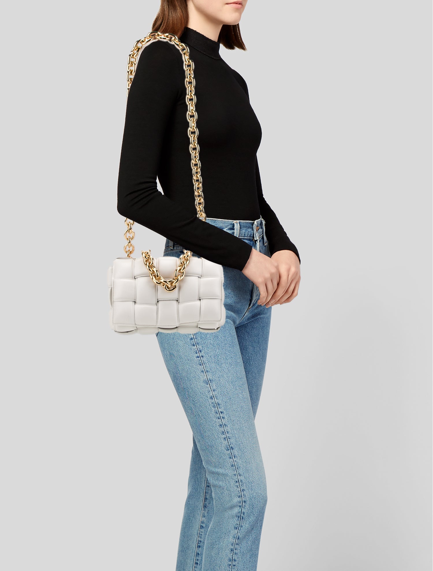 Bottega Veneta Leather Chain Padded Cassette