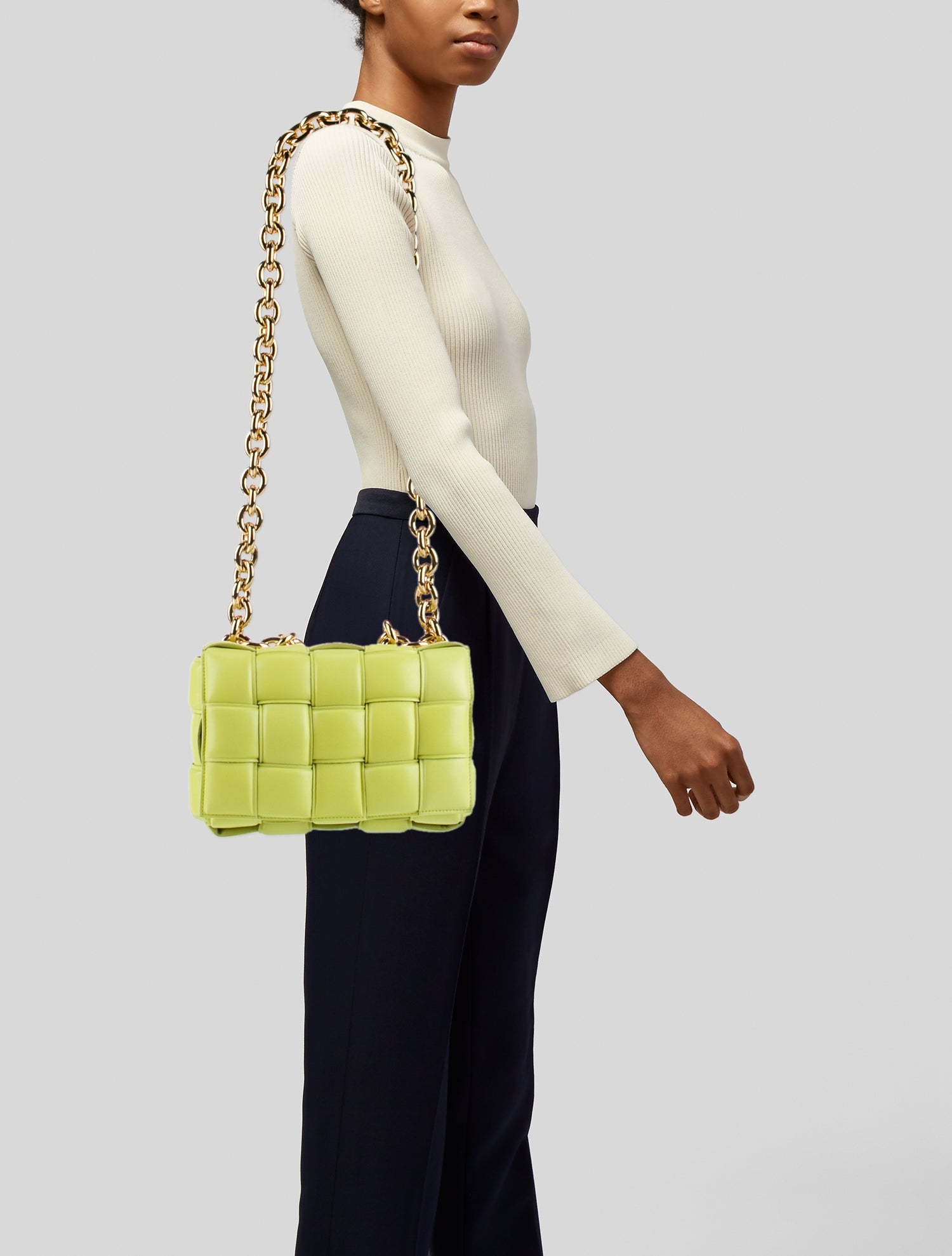 Bottega Veneta Leather Chain Padded Cassette
