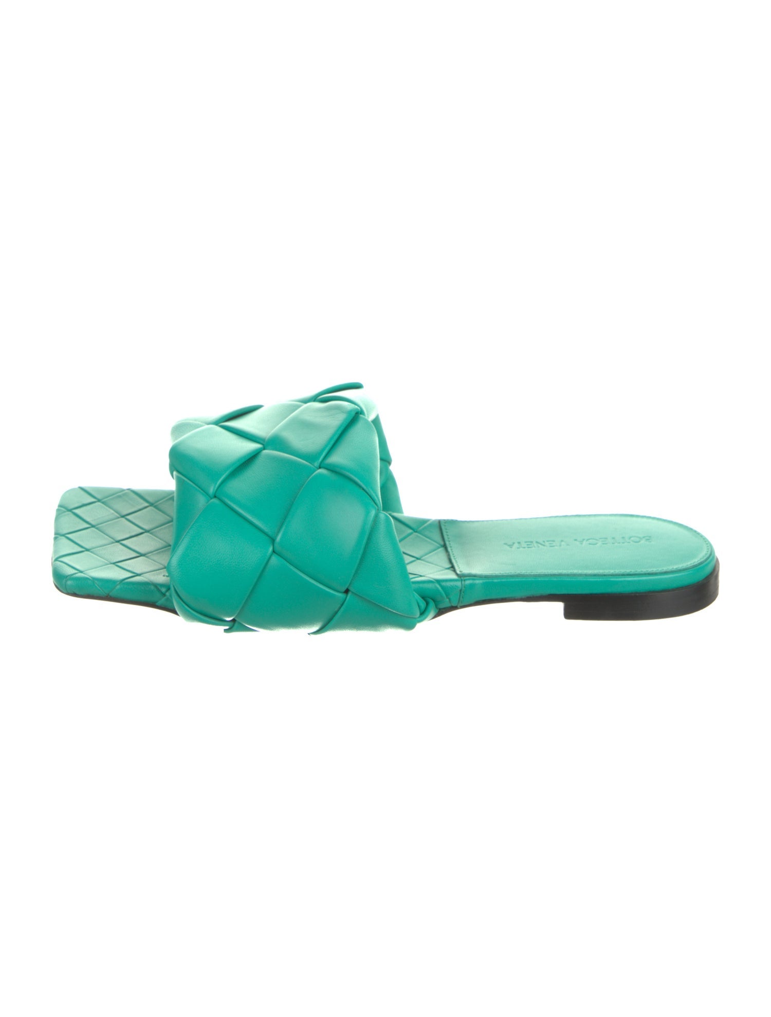Bottega Veneta Intrecciato Weave Leather Slides