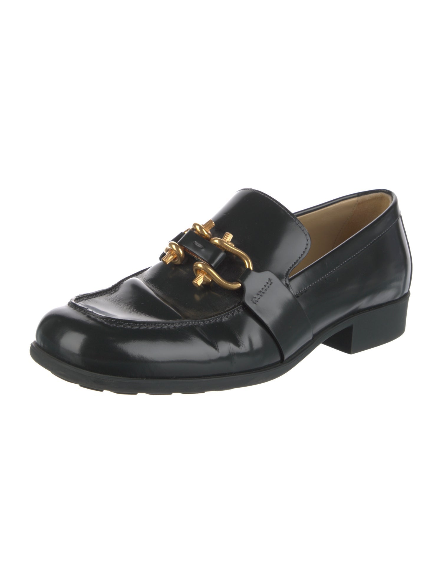 Bottega Veneta Leather Tassel Accents Dress Loafers