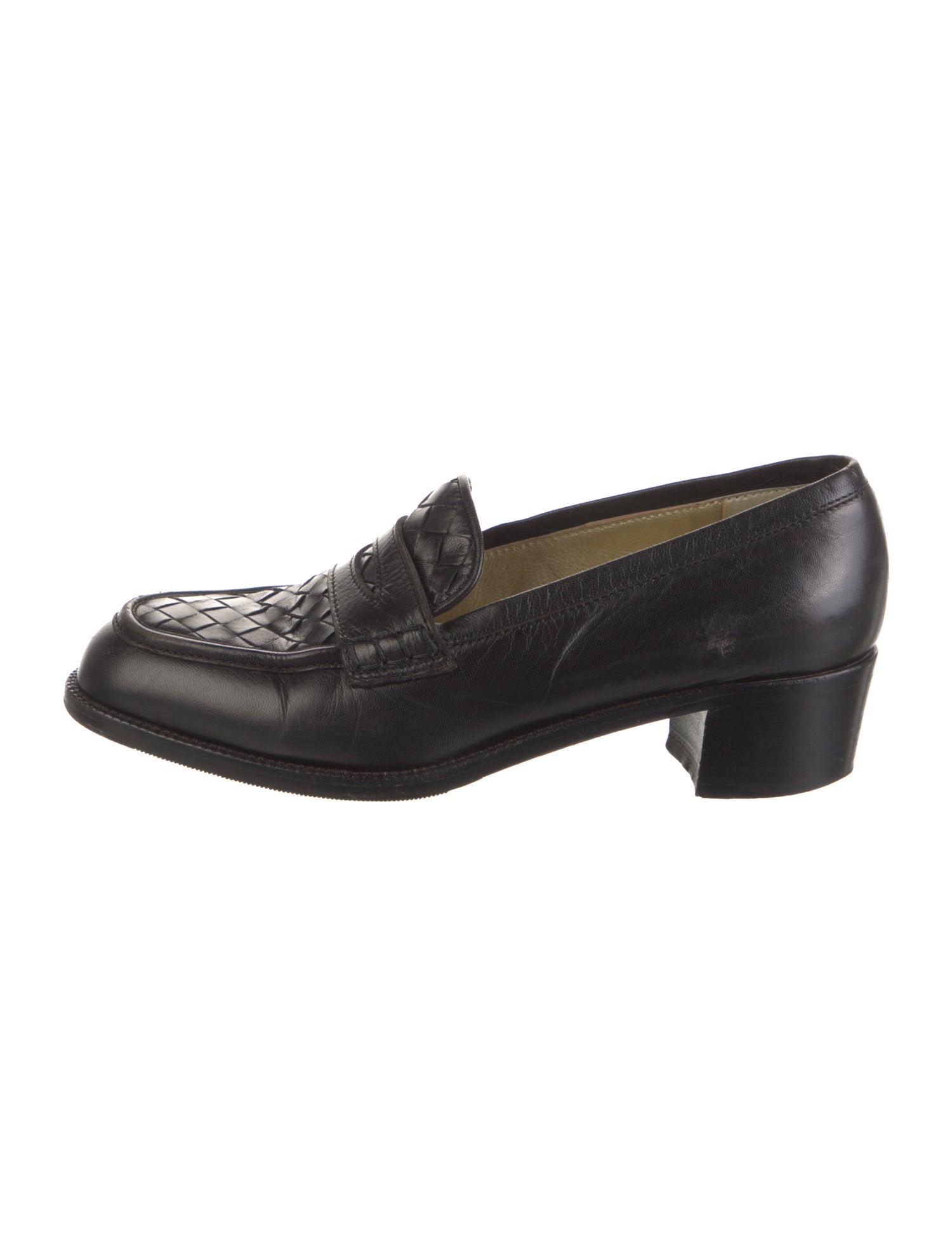 Bottega Veneta Intrecciato Weave Leather Loafers