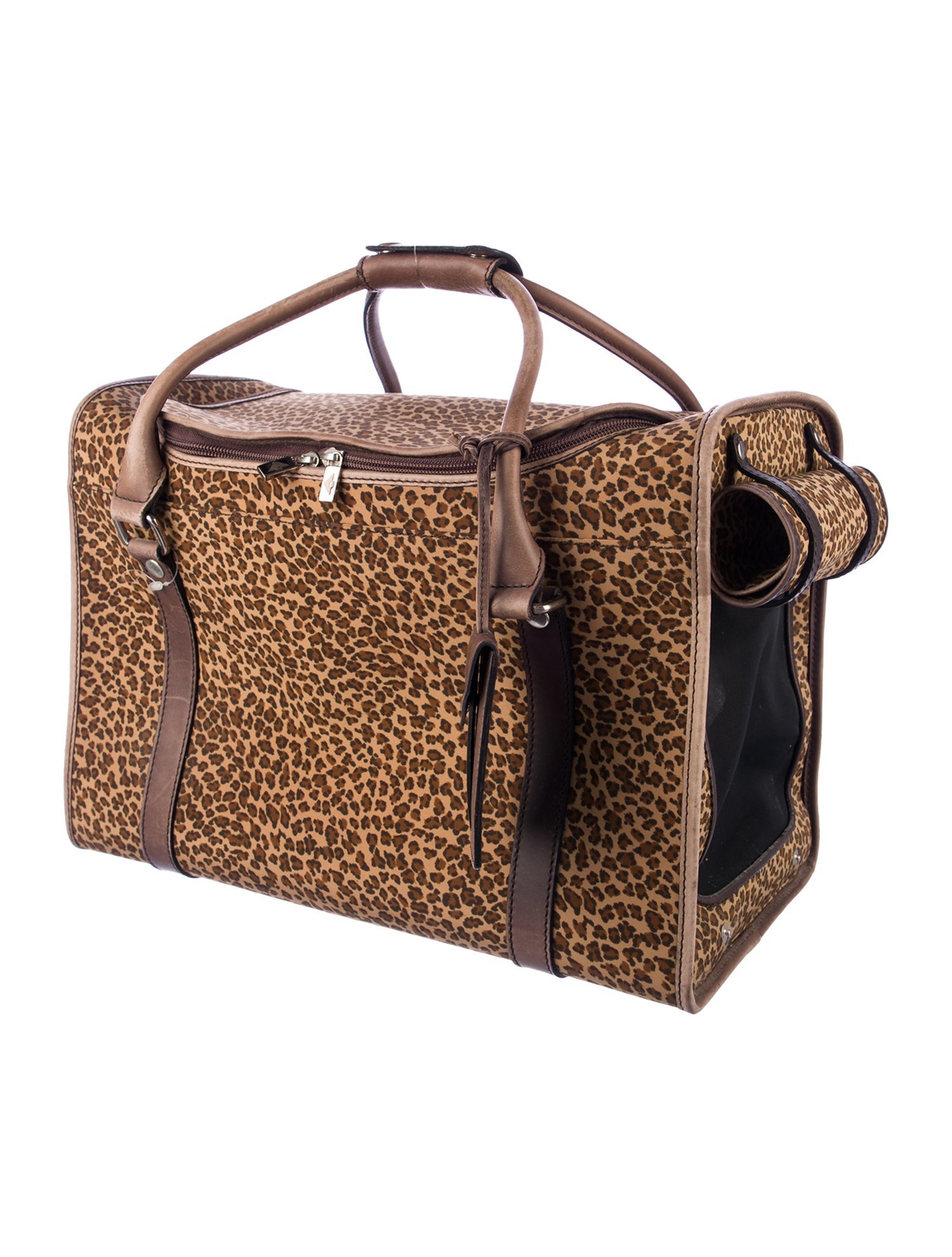 Bottega Veneta Vintage Cheetah Print Pet Carrier