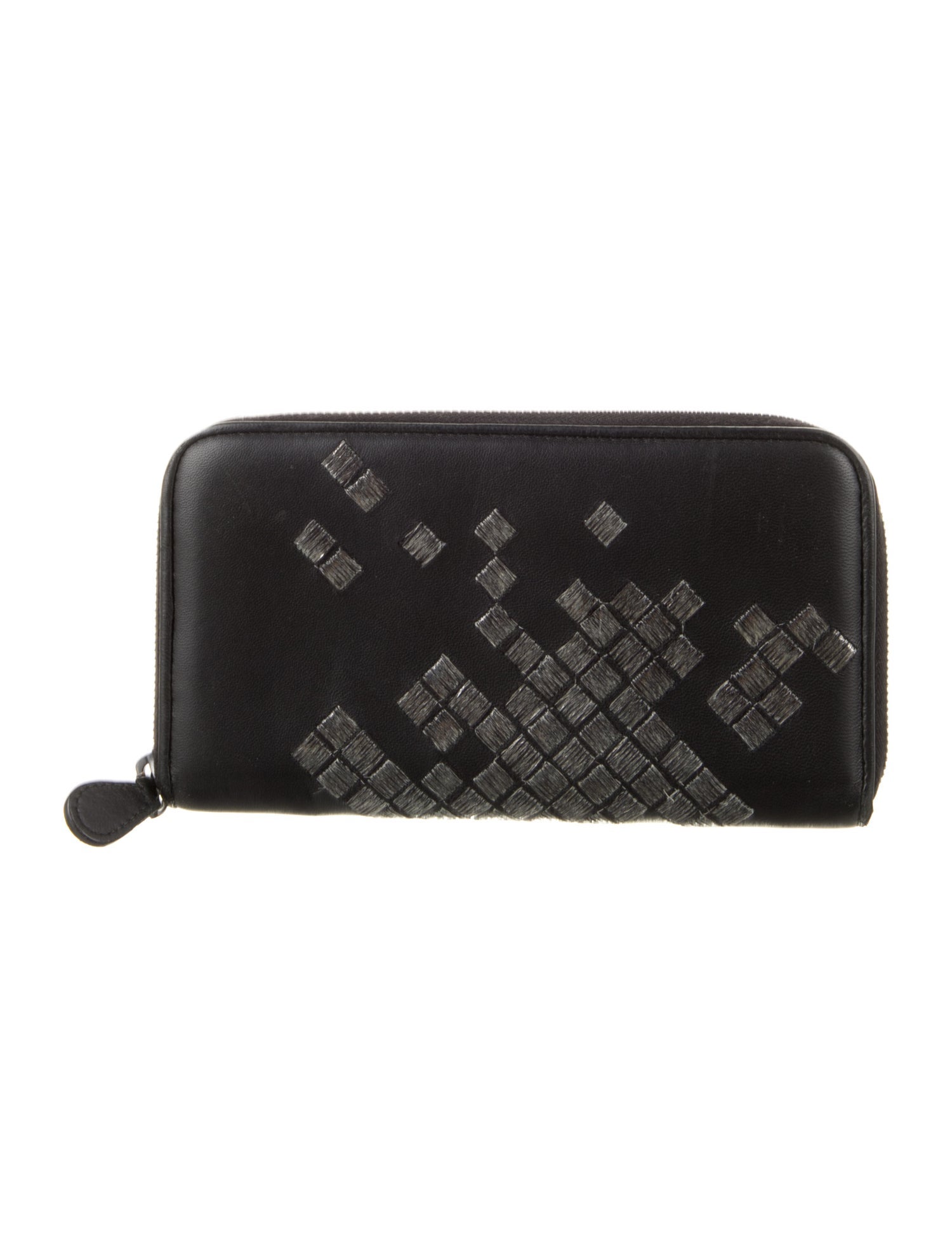 Bottega Veneta Leather Patterned Continental Wallet