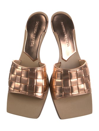 Bottega Veneta Intrecciato Weave Leather Slides