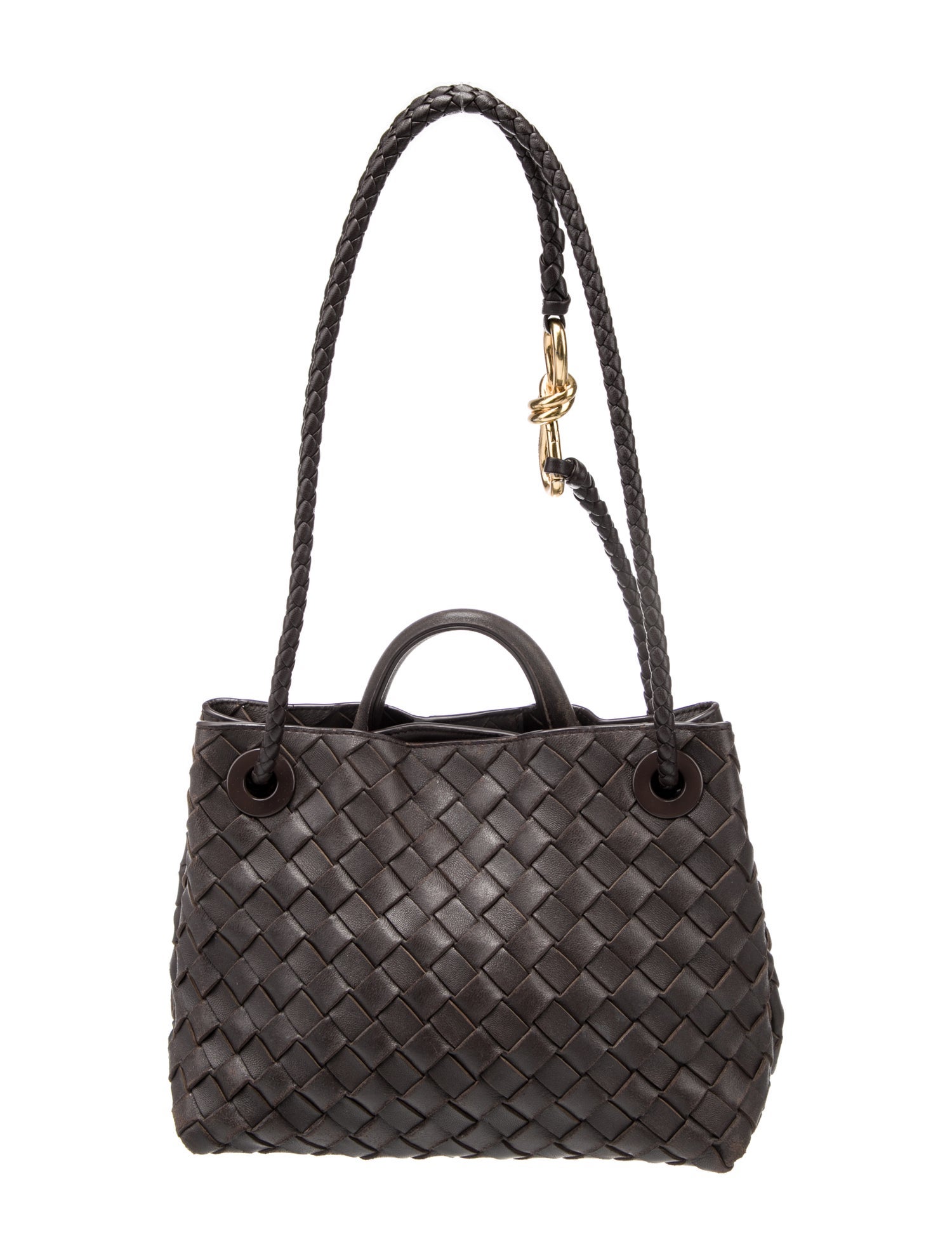 BOTTEGA　VENETA Bottega Veneta® Men's Small Intrecciato Zipped Tote in Black