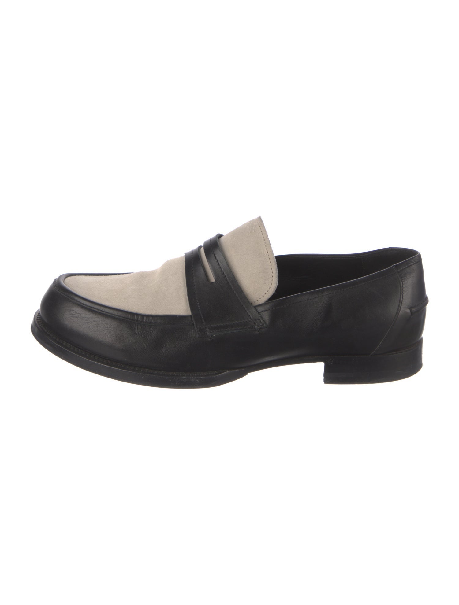 Bottega Veneta Leather Colorblock Pattern Dress Loafers