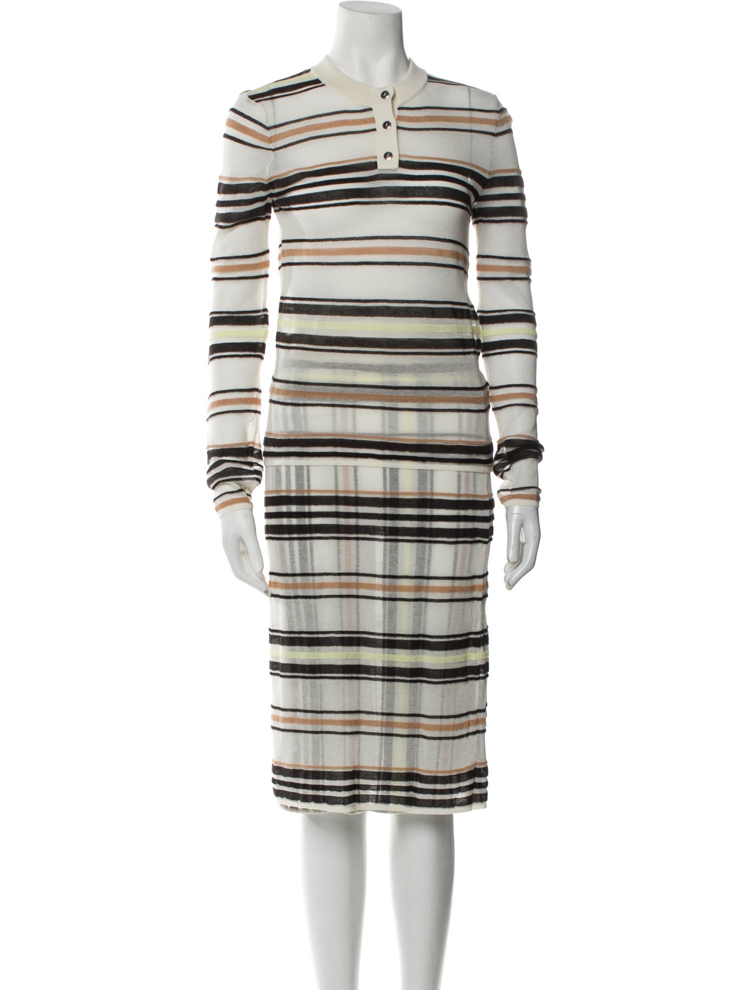 Bottega Veneta 2024 Striped Skirt Set