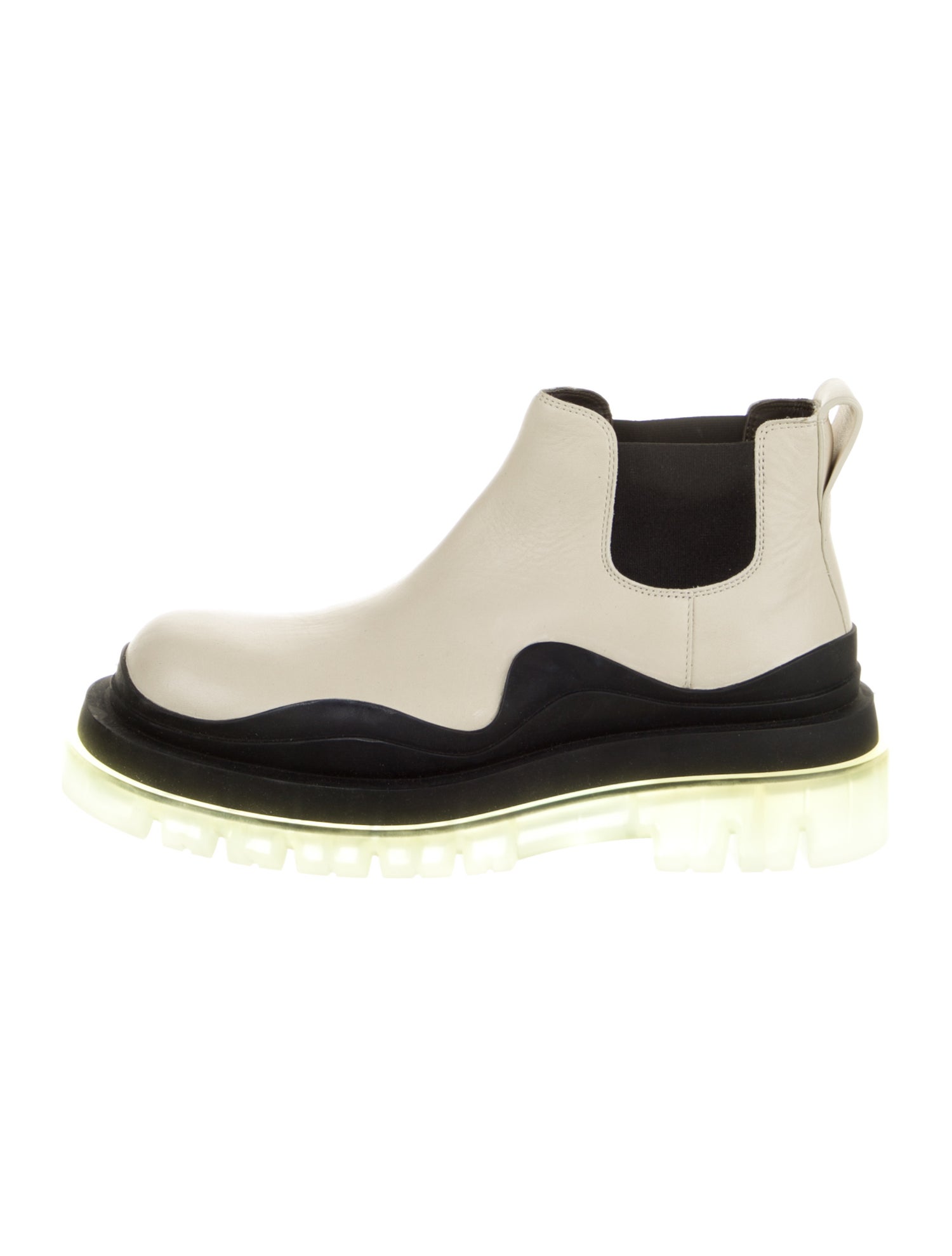 Bottega Veneta Leather Colorblock Pattern Chelsea Boots