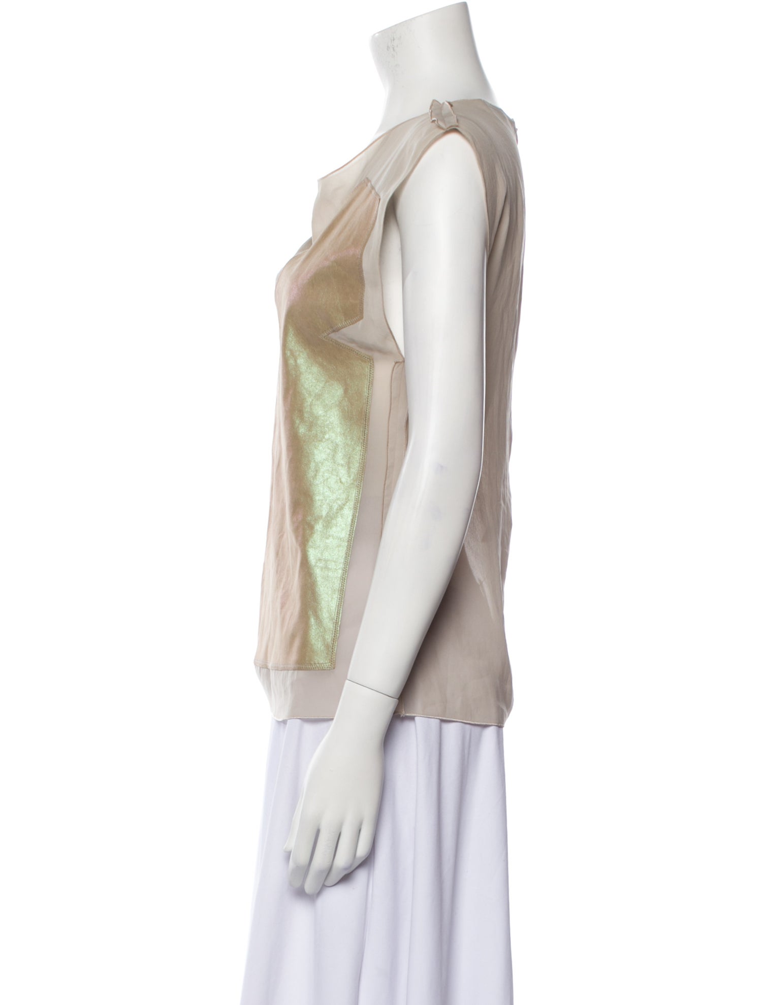 Bottega Veneta Scoop Neck Sleeveless Blouse