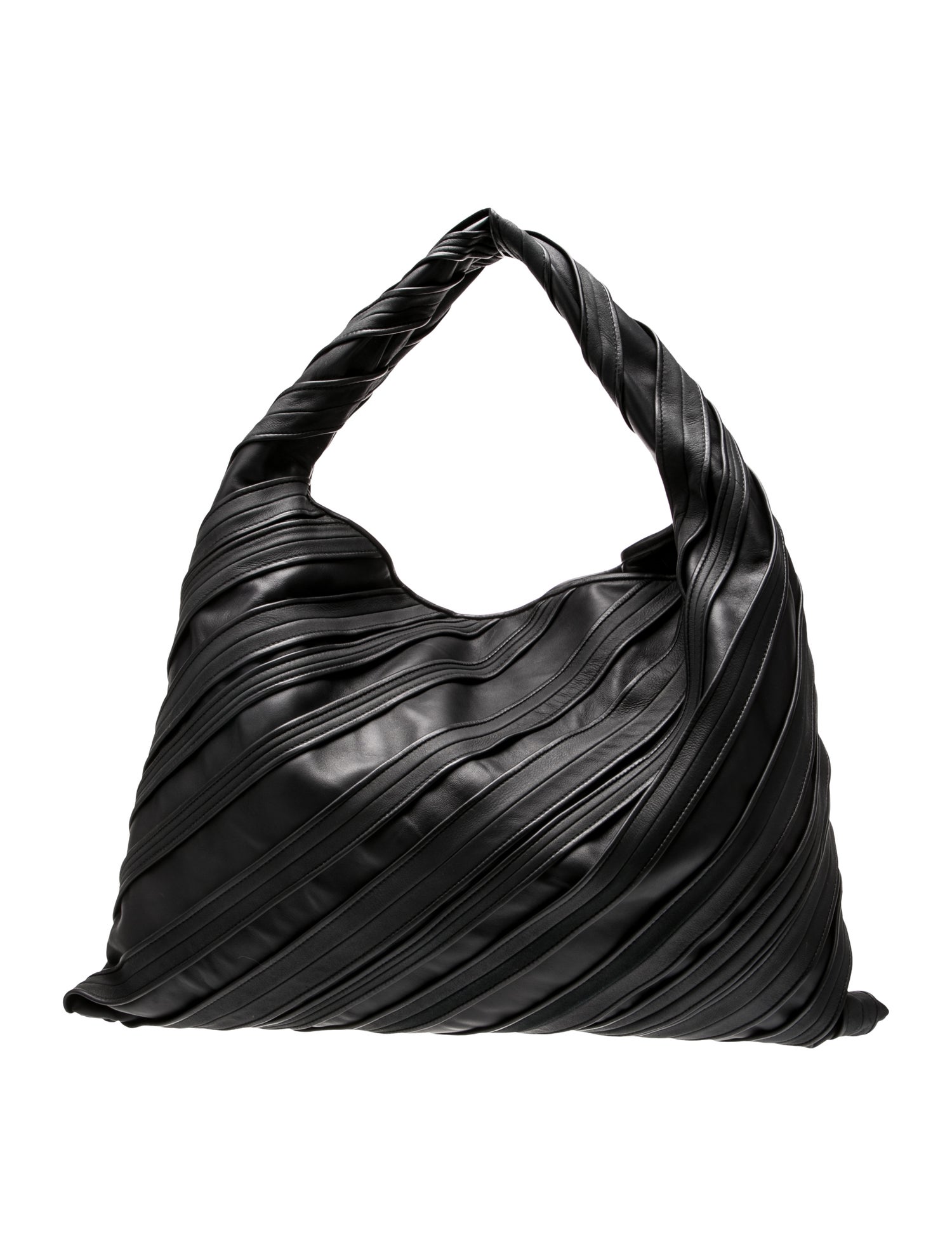 Bottega Veneta Leather hop paneled tote Large