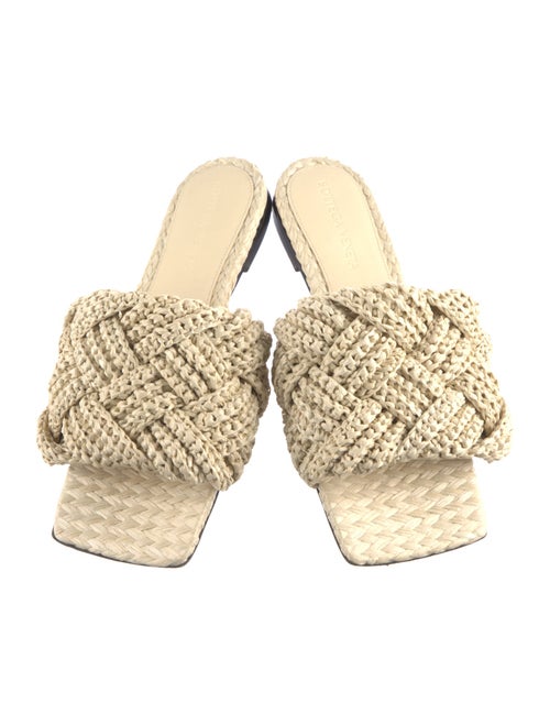 Bottega Veneta Intrecciato Weave Raffia Slides