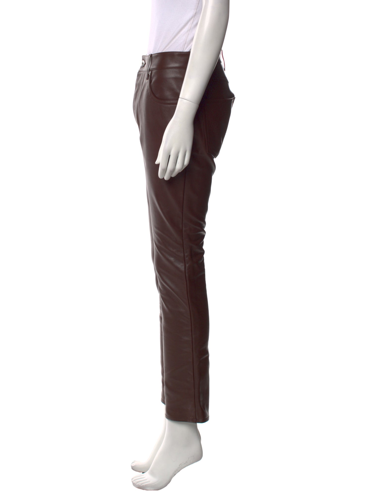 Bottega Veneta Leather Straight Leg Pants