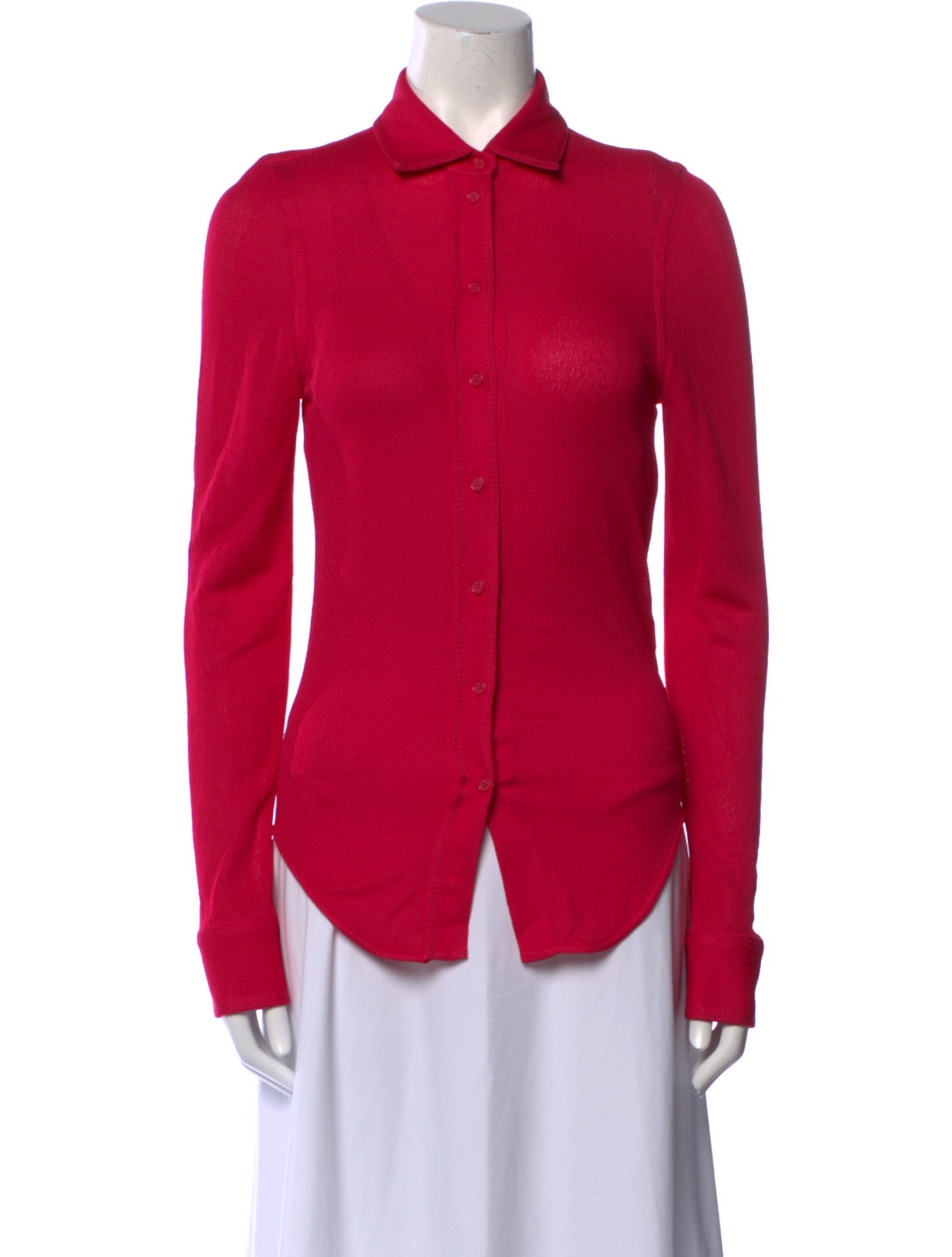 Bottega Veneta Long Sleeve Button-Up Top