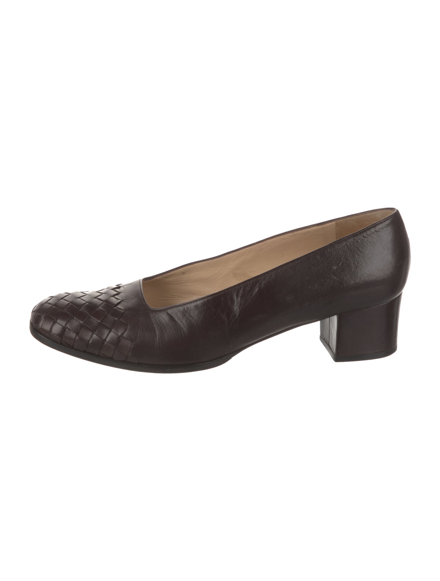Bottega Veneta Intrecciato Weave Leather Pumps