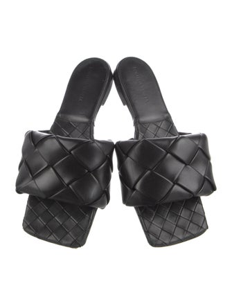Bottega Veneta Intrecciato Weave Leather Slides