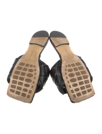 Bottega Veneta Intrecciato Weave Leather Slides