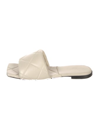 Bottega Veneta Quilted Pattern Leather Slides
