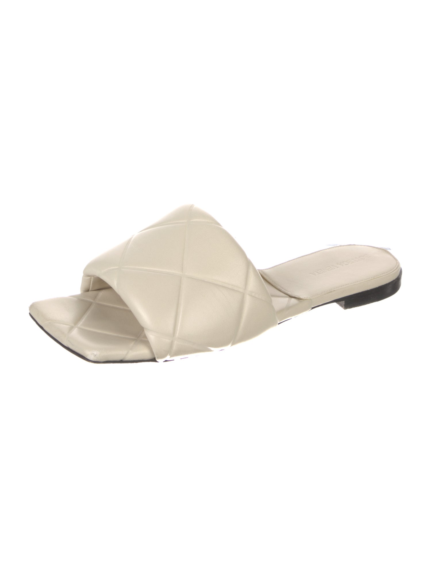 Bottega Veneta Quilted Pattern Leather Slides
