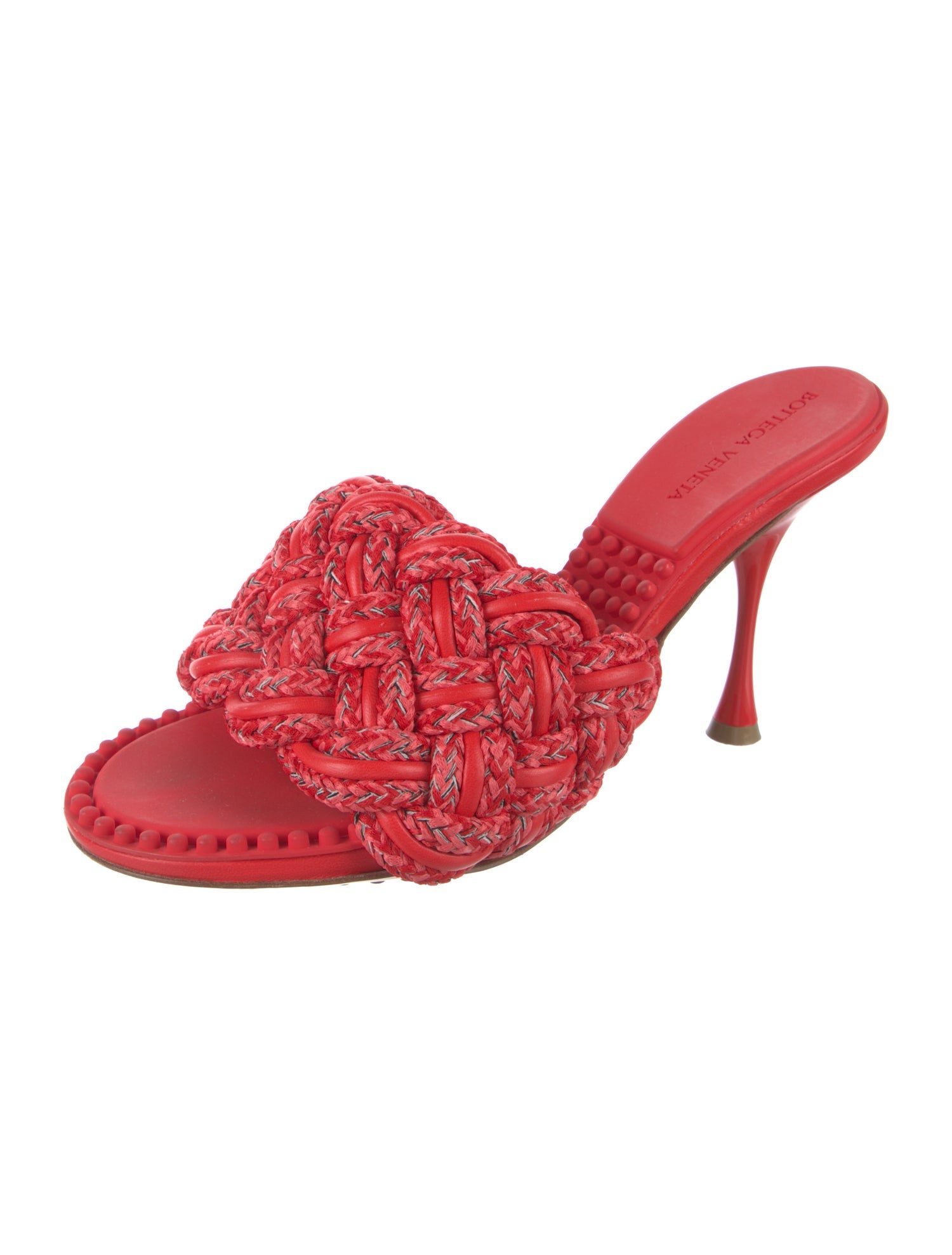 Bottega Veneta Intrecciato Weave Leather Slides