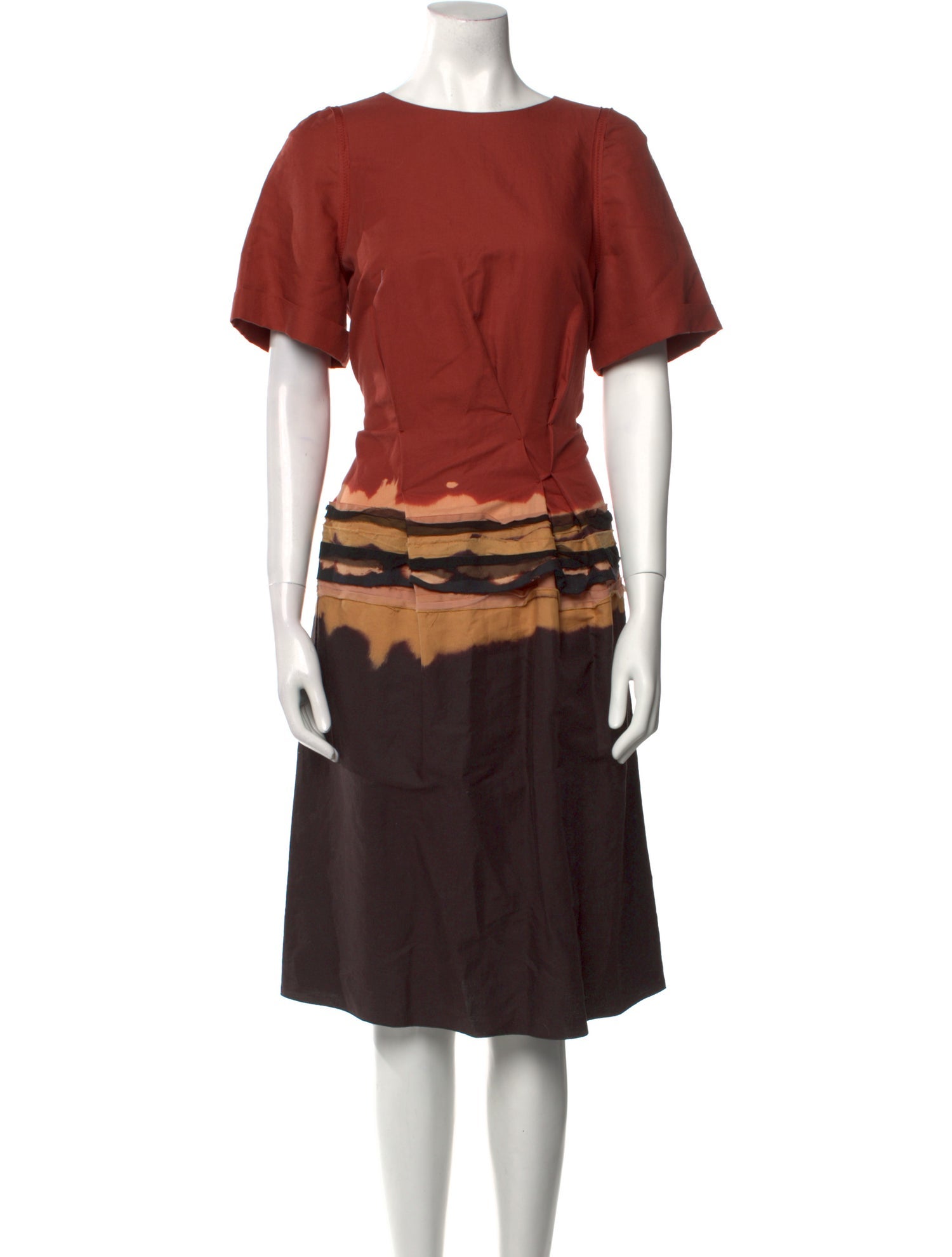 Bottega Veneta Printed Midi Length Dress