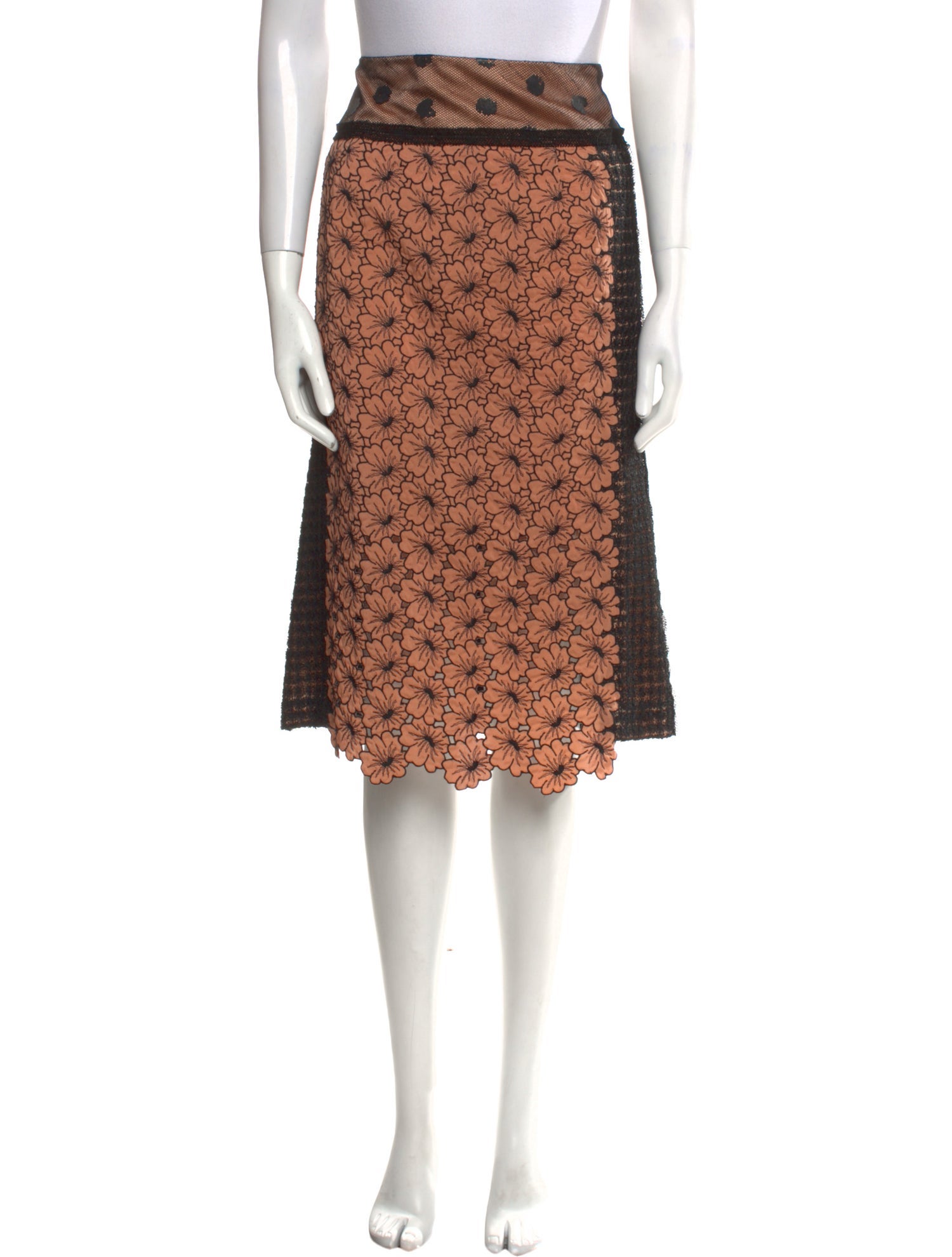 Bottega Veneta Floral Print Knee-Length Skirt
