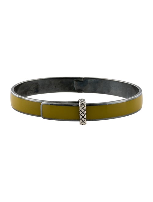 Bottega Veneta Enamel Belt Buckle Bangle Bracelet