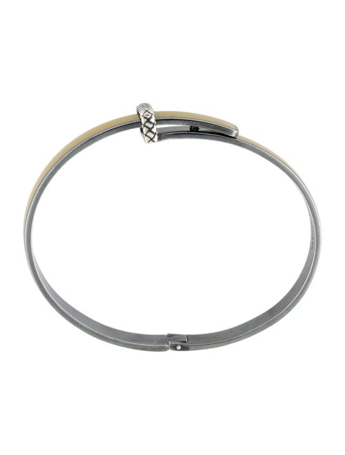 Bottega Veneta Enamel Belt Buckle Bangle Bracelet