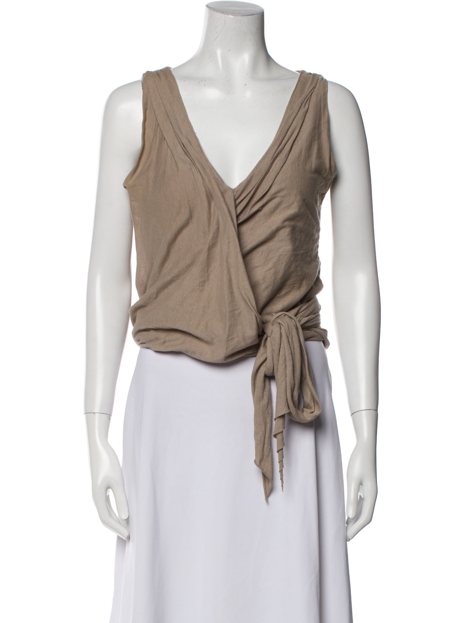 Bottega Veneta V-Neck Sleeveless Crop Top