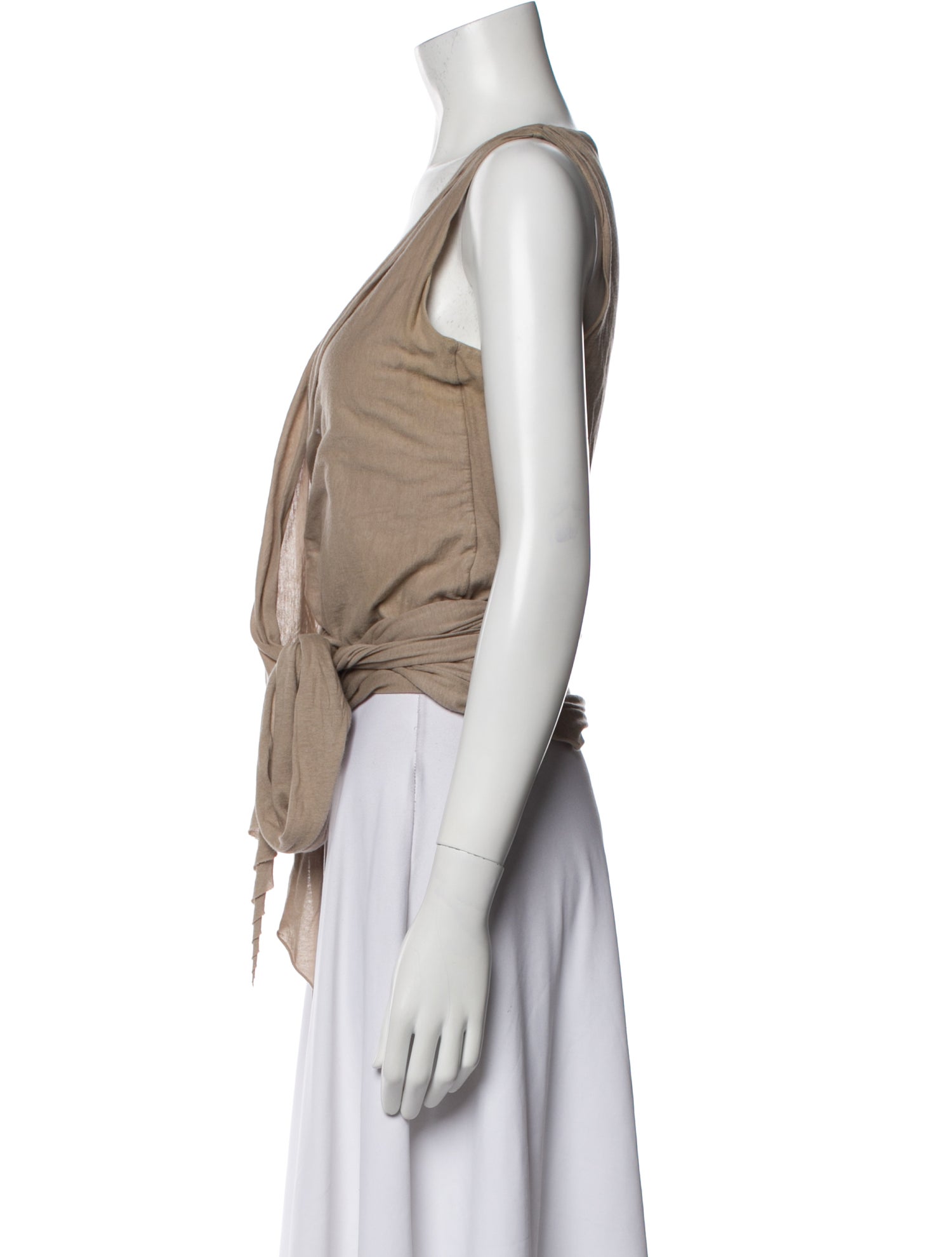 Bottega Veneta V-Neck Sleeveless Crop Top