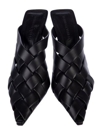 Bottega Veneta Intrecciato Weave Leather Mules
