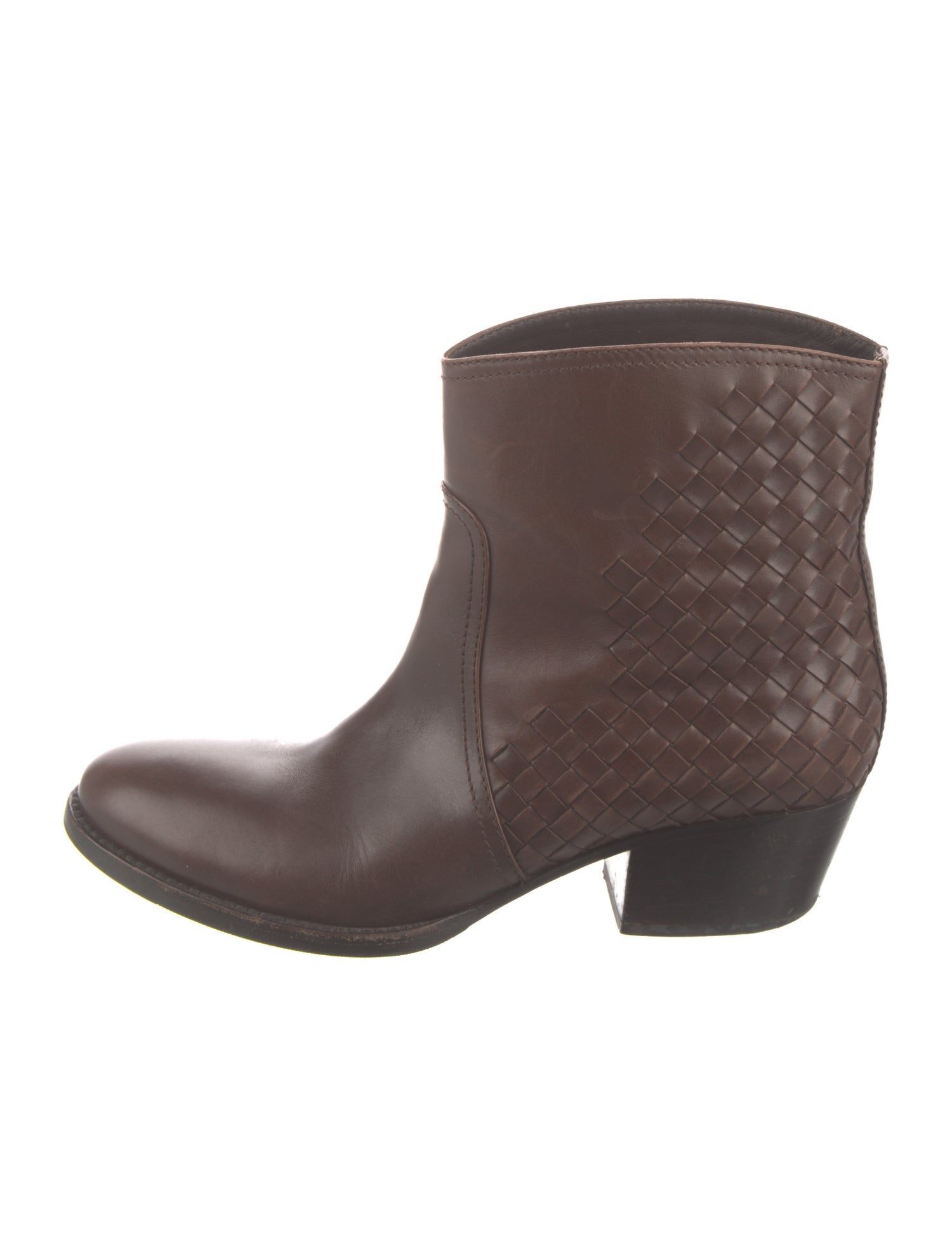 Bottega Veneta Intrecciato Weave Leather Boots