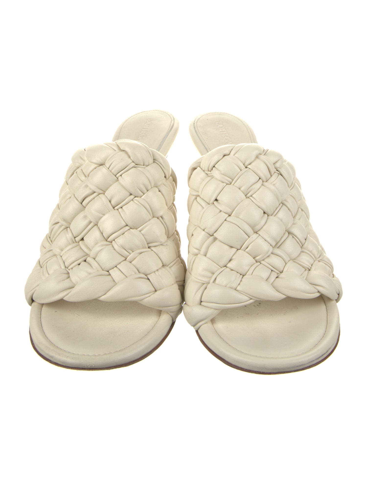 Bottega Veneta Intrecciato Weave Leather Slides