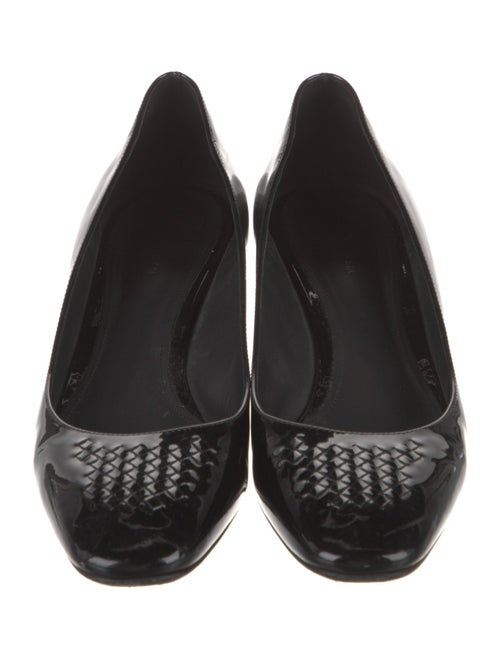Bottega Veneta Intrecciato Weave Patent Leather Pumps