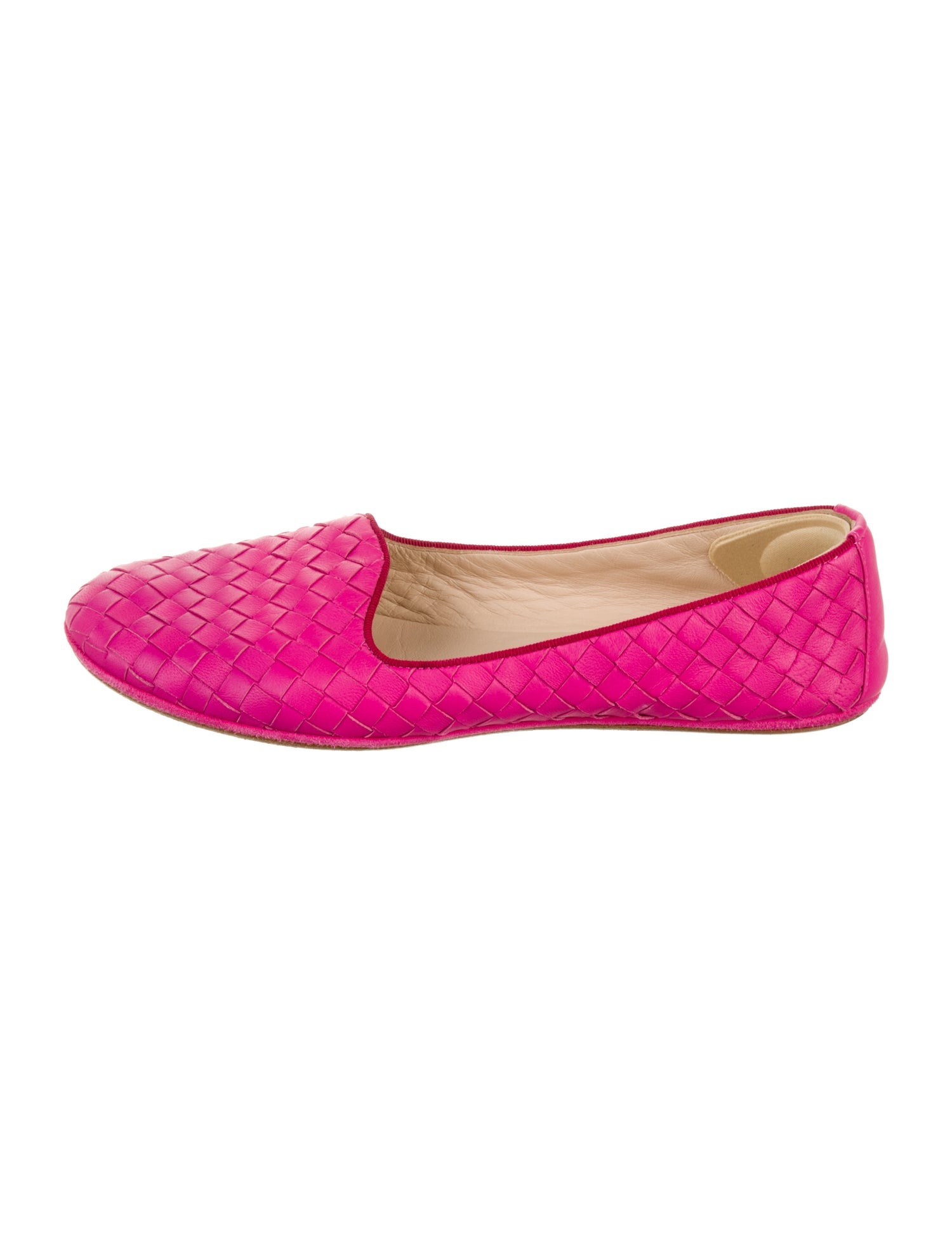 Bottega Veneta Intrecciato Weave Leather Ballet Flats