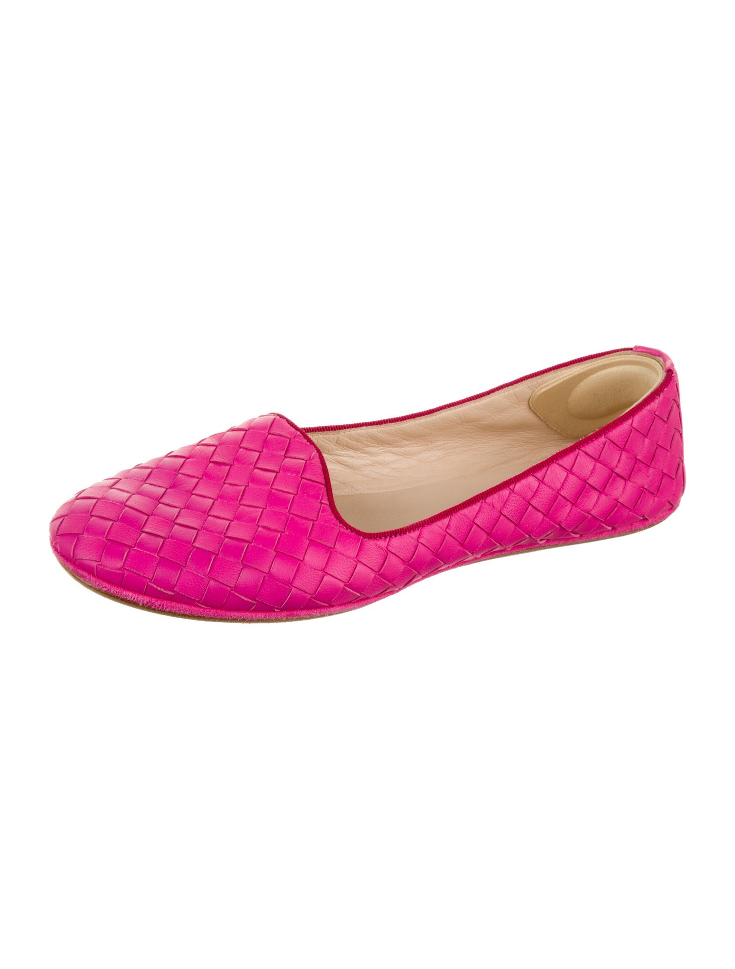 Bottega Veneta Intrecciato Weave Leather Ballet Flats