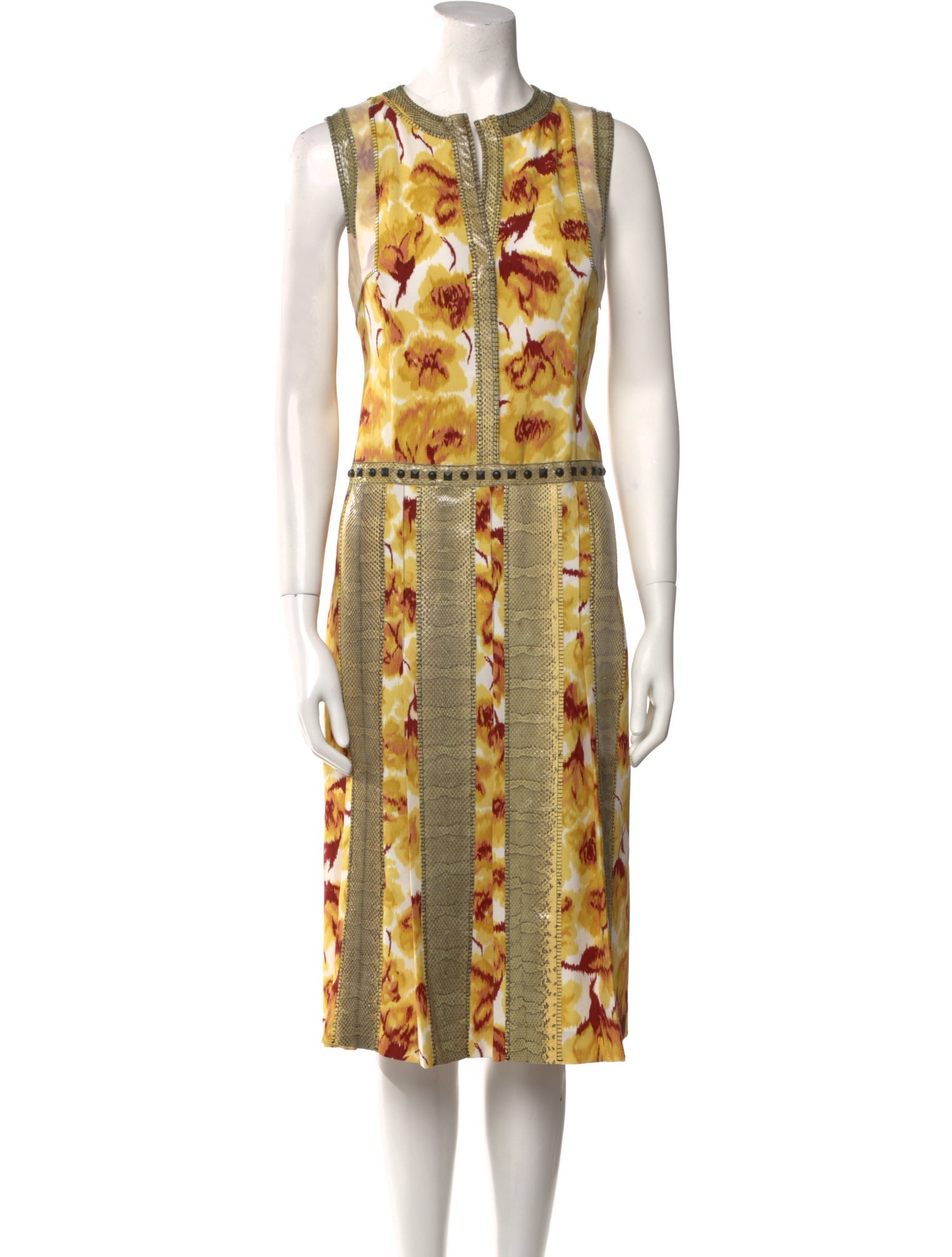 Bottega Veneta Printed Midi Length Dress